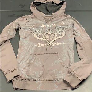 Sinful embellished hoodie